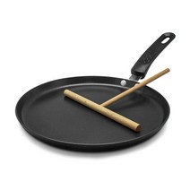 벨라쿠진 크레페 팬케이크 IH 인덕션 팬 + 우드 스프레더 세트, 25cm, 1세트