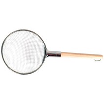 성광 주방 나무손잡이 굵은망 뜰채 5호, 혼합색상, 1개