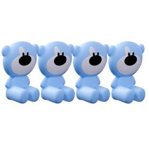 블럭마트 곰돌이 도어 스토퍼, 블루, 4개