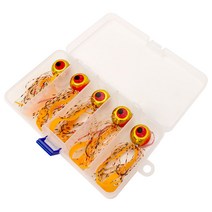 싸파 유동식 타이라바 루어미끼 60g x 5p + 태클박스 세트, 오렌지