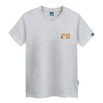 진마니아 슬리핑 시바 라운드 남녀공용 빅사이즈 반팔티 TS-076