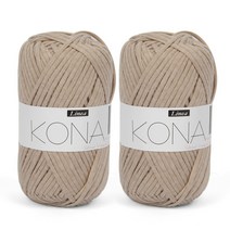 브랜드얀 코나 뜨개실 2p, 302 연그레이베이지