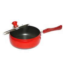 매직골드유리뚜껑 편수 냄비, 지름 20cm x 높이 8cm, 적색