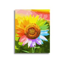 해바라기그림 그리기 유화 DIY 명화 그리기 세트, 화려한 해바라기