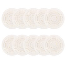 마켓감성 스타 트랙 가죽 코스터 10p, 아이보리