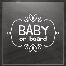 헬로팸 차량용 스티커 땡땡 하트 베이비 S 아기-SS07, 영문, 1개