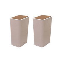 아리코 다용도 원터치 쓰레기통 8L, 브라운, 2개