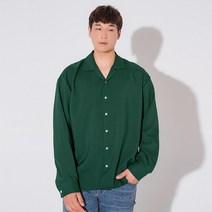 빅사이즈클럽 남성용 CRAMP 오픈카라 긴팔 셔츠