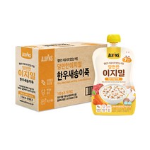 엘빈즈 이지밀 맘편한 파우치 이유식 7개월 이상, 한우새송이죽, 10개, 100g