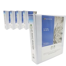 에코피피 친환경 PP D링 바인더 3공 5cm A4, 백색, 5개