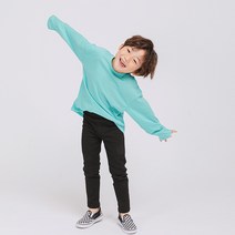 레인보우키즈 아동용 파스텔 워싱 긴팔티
