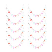 블럭마트 돌잔치용품 삼각플래그 가랜드 10p, TYPE5