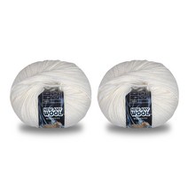 미소털실 뉴애니울 뜨개실 50g x 2p, 6001 화이트, 180m