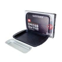 썬터치 IH 인덕션 통주물 직사각 그릴 구이판, 1개, 400 x 275 mm