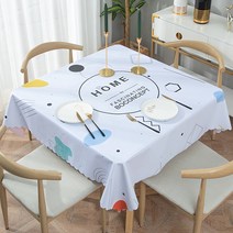 알럽홈 주방 패브릭 정사각 식탁보, Type12, 80 x 80 cm