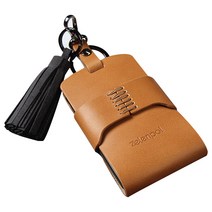 제렌폴 SM5 QM5 SM3 QM3 클리오 스마트키 케이스 ZS02, 카멜브라운(케이스), 멜란지그레이(태슬)