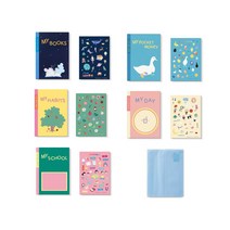 키즈바인더 마이 바인더 + 노트 5종 + 스티커 5종 세트, 핑크, 1세트