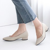멜팅나인 여성용 SB래빗 사각굽 정장구두 3cm