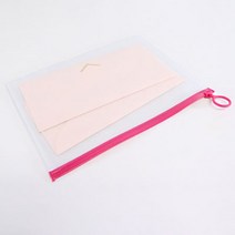 PVC 슬라이드 지퍼백 핑크 20호, 1개입, 10개