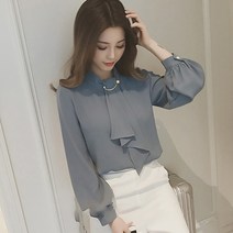 포플러앤씨 가니 타이리본 블라우스
