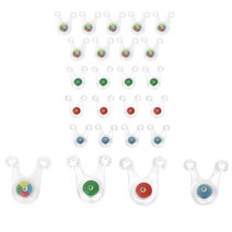 노마드 LED 텐트 스트링 가드 레인보우 10p + 레드 5p + 블루 5p + 그린 5p 세트, 혼합색상