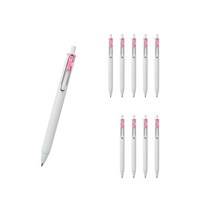유니볼 원 중성 잉크펜 0.5mm, 라이트핑크, 10개