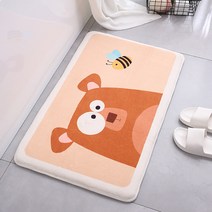 알럽홈 애니멀페이스 현관 욕실 바닥 매트, 34꿀벌베어