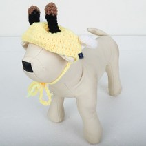 딩동펫 반려동물 손뜨개 모자, 꿀벌