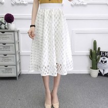 레이스 A라인 스커트