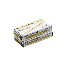 자바펜 제트라인 초저점도 유성볼펜 0.38mm, 옐로우, 2개