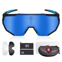 커샤크 스포츠 고글 도수클립 렌즈 교체형 QE42, Black Blue(QE42-BL)