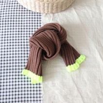 비단길 아동용 어퓨 배색 니트 머플러