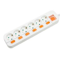 루넥스 메인개별 접지 멀티탭 6구 LM-605SG, 4.5m, 1개