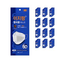 이지팜 황사 미세먼지 마스크 대형 KF80 흰색, 1개입, 100개
