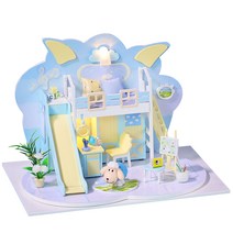 꼬미딜 귀여운 양 준중형 미니어처하우스 DIY 키트 + 제작도구, 혼합색상