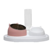 반려동물 분리형 급체방지 식기 SP054, 핑크, 1개