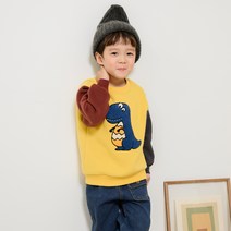 라라아망 남아용 배색 공룡 맨투맨