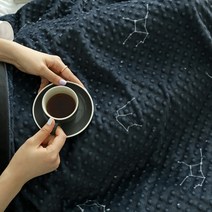까사베르데 별자리 정전기 방지 가공 엠보 극세사 두겹 담요