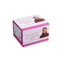 투명 위생 마스크 그린, 1개입, 10개