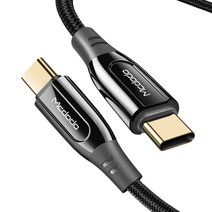 맥도도 100W C타입 to C타입 PD 고속 충전 케이블 1.2m, 블랙, 1개