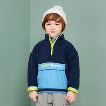 월튼키즈 아동용 플레이어 하이넥 후리스 티셔츠