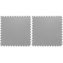 토탈매트 대형 퍼즐 층간소음방지 운동 고경도 매트 2p, 회색