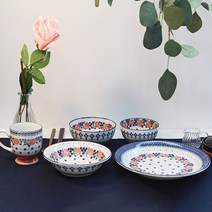 폴라브 나혼자산다 혼밥 D 식기세트 5p, 로즈, 식기 5종
