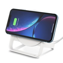 벨킨 부스트업 10W 무선 충전 스탠드 WIB001kr, 화이트, 1개