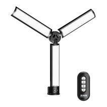 셀루미 3in1 트라이앵글 1인 방송 캠핑 LED 램프 삼각대 블랙, SEL-DL5200K
