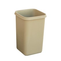 바이굿즈 뚜껑제외 정사각 종량제 휴지통 50L, 베이지, 1개