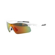 니콜 편광 스포츠 선글라스 N9356, 화이트 + 블랙(선글라스 테), 레드밀러(렌즈)