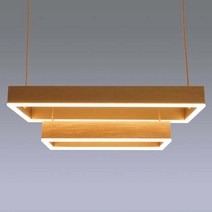 LED 스퀘어 펜던트 조명 2등 50W BK238, 4000K
