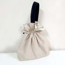 대지두마리 미니 작은 핸드메이드 스트링 토트백 손가방