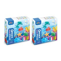 오션월드 도우 점토놀이 yiqis5826c 2p, 혼합색상, 1kg